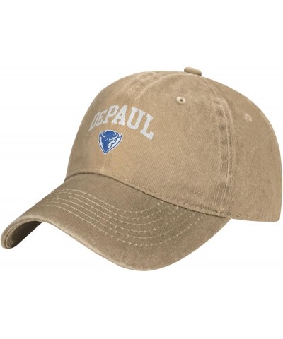 DePaul University Logo Cowboy Hats，Unisex Adjustable for Hat Baseball Cap Casquette Natural $10.99 Cowboy Hats