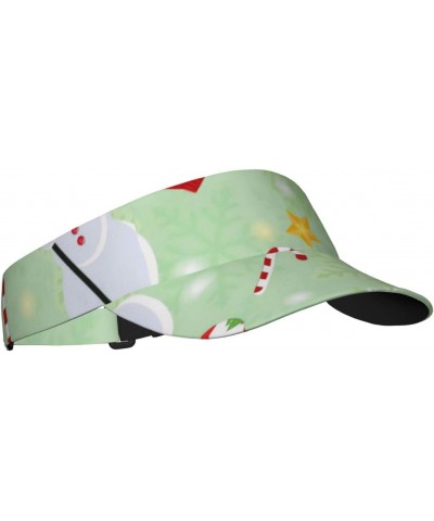 Cute Christmas Baseball Cap with Adjustable Empty Top for Women and Men - Uv Protection Sport Sun Visor Hat Black $10.06 Visors