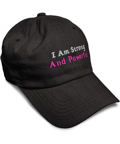 Soft Baseball Cap I Am Strong and Powerful Cotton Dad Hats for Men & Women Dark Denim $15.11 Baseball Caps