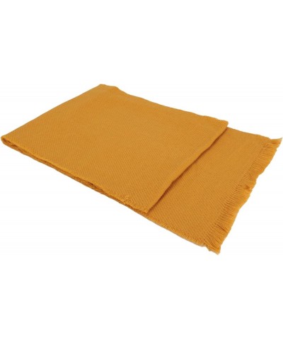 MAXWISELadies Travel Office Winter Warm Solid Color Scarf Lightweight Large Long Scarf Yellow $7.79 Scarves