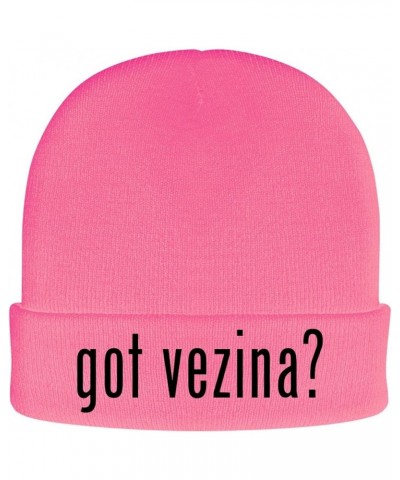 got Vezina? - Soft Adult Beanie Cap Pink $17.83 Skullies & Beanies