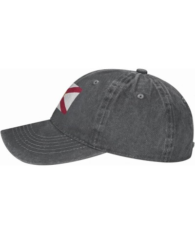 Flag of Florida Hiking Trucker Denim Cap Adjustable Adult Baseball Cap Black Deep Heather $10.59 Baseball Caps