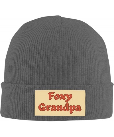 Foxys-Grandpa Knit Hat Men Women Winter Beanie Hat Soft Warm Ski Cap Deep Heather $18.58 Skullies & Beanies