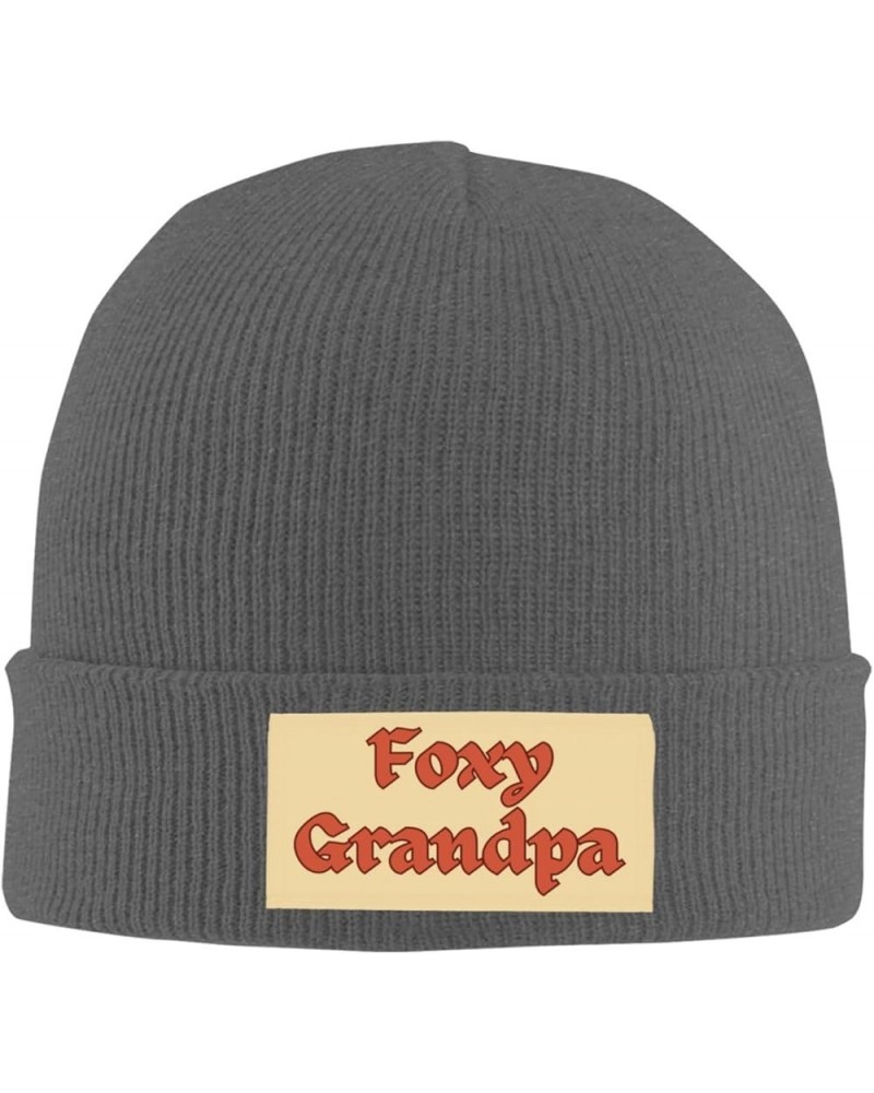 Foxys-Grandpa Knit Hat Men Women Winter Beanie Hat Soft Warm Ski Cap Deep Heather $18.58 Skullies & Beanies