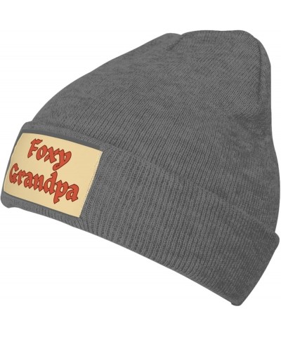 Foxys-Grandpa Knit Hat Men Women Winter Beanie Hat Soft Warm Ski Cap Deep Heather $18.58 Skullies & Beanies