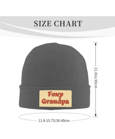 Foxys-Grandpa Knit Hat Men Women Winter Beanie Hat Soft Warm Ski Cap Deep Heather $18.58 Skullies & Beanies