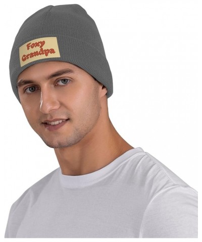 Foxys-Grandpa Knit Hat Men Women Winter Beanie Hat Soft Warm Ski Cap Deep Heather $18.58 Skullies & Beanies