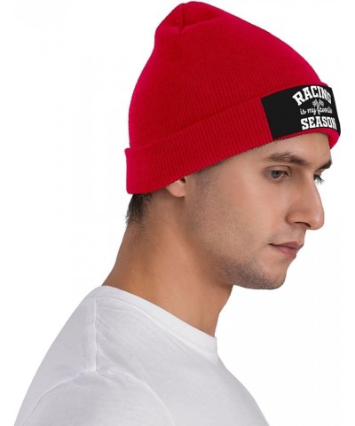 Racing is My Favorite Season Winter Warm Knit Hats Soft Cozy Skull Cap Men Women Red $10.02 Skullies & Beanies