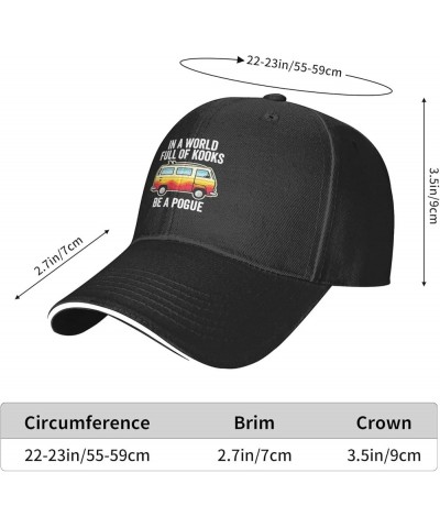 in A World Full of Be A Pogue Sandwich Baseball Cap Snapback Golf Hat Adjustable Fashion Sunhat for Men Women Black $9.92 Bas...