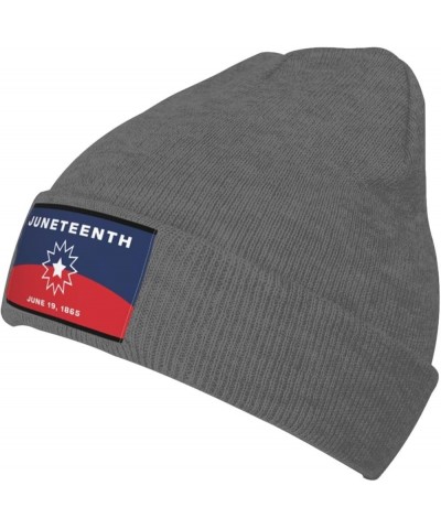 Happy Juneteenth Independence Day Freedom Day Knitted Hat Beanie Winter Warm Caps - Men Women Black Deep Heather $20.77 Skull...