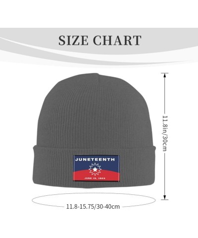 Happy Juneteenth Independence Day Freedom Day Knitted Hat Beanie Winter Warm Caps - Men Women Black Deep Heather $20.77 Skull...