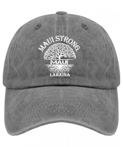 Lahaina Maui Strong Hawaii Golf Hat Men Cap Pigment Black Golf Hats Men Gifts for Dad Cool Hats Pigment Gray $11.20 Sun Hats