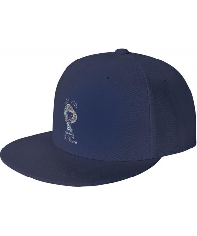 Adjustable No Rain No Howers Snapback Hat for Men Women Baseball Cap Dad Hats Navy Blue $10.44 Rain Hats