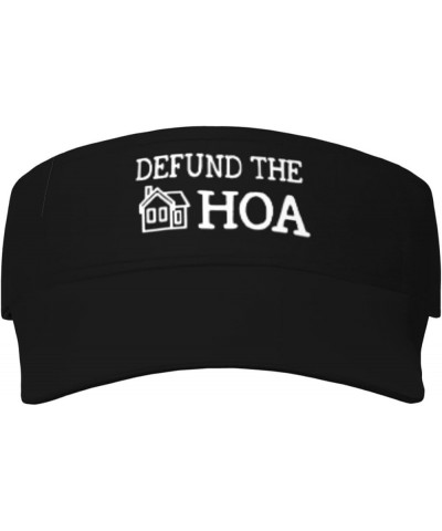 Defund The HOA Visor Hat Outdoor Sporty Fashion Visor Hat for Men Women, for Running, Golf, Tennis Black $13.58 Visors