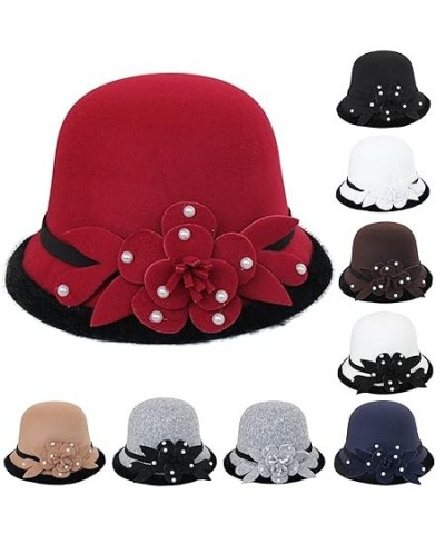 Travel Hair Wraps for Ladies Women Autumn And Winter Flowers Round Top Casual Fisherman'S Basin Cap Small Bowler (A, M) Mediu...