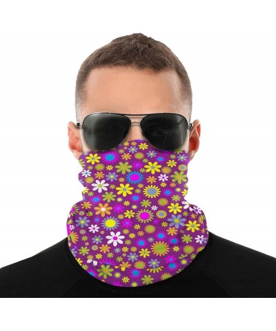 2pcs Elastic Seamless Face Mask Bandana Neck Gaiter Shields Outdoor Sun Protection Headwear Headband for Men Women Floral Flo...