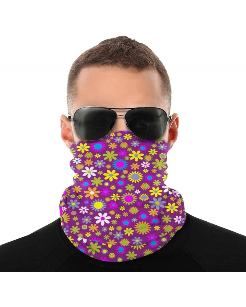 2pcs Elastic Seamless Face Mask Bandana Neck Gaiter Shields Outdoor Sun Protection Headwear Headband for Men Women Floral Flo...