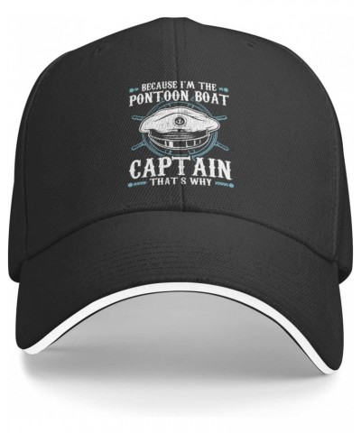 Because I'm The Pon-Toon Boat Cap-Tain Baseball Cap Black Men Women Dad Summer Sun Adjustable Golf Cowboy Trucker Hat $11.34 ...