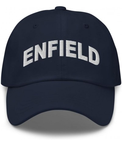 Enfield North Carolina Hat Enfield NC Cap Embroidered Dad Hat Adjustable Strap Closure Unisex Navy $18.00 Baseball Caps