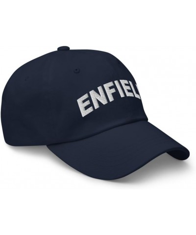 Enfield North Carolina Hat Enfield NC Cap Embroidered Dad Hat Adjustable Strap Closure Unisex Navy $18.00 Baseball Caps