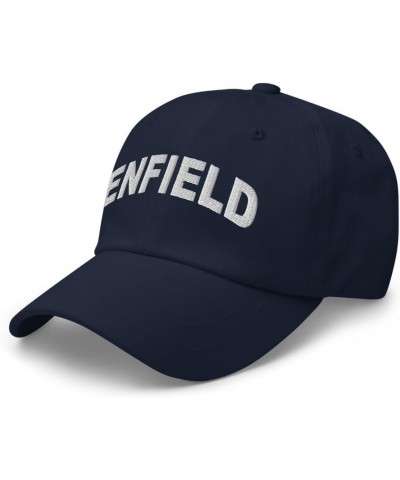 Enfield North Carolina Hat Enfield NC Cap Embroidered Dad Hat Adjustable Strap Closure Unisex Navy $18.00 Baseball Caps