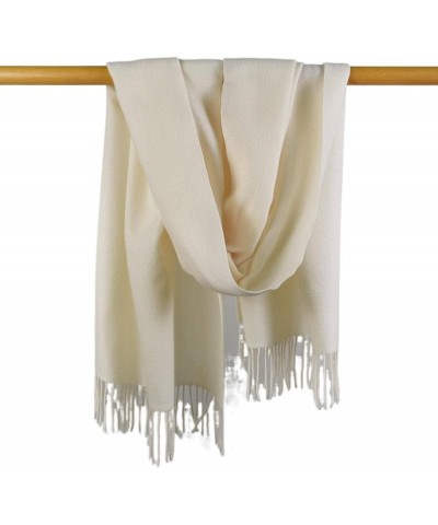 Cashmere-Like Solid Color Scarf, Simple Thick Tassel Shawl, Fashionable and Versatile, Soft and Comfortable Hong 70-200 $10.4...