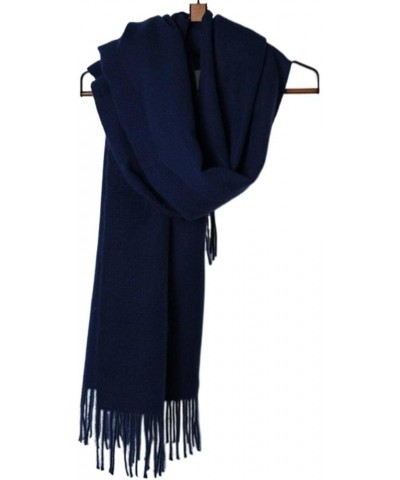 Cashmere-Like Solid Color Scarf, Simple Thick Tassel Shawl, Fashionable and Versatile, Soft and Comfortable Hong 70-200 $10.4...