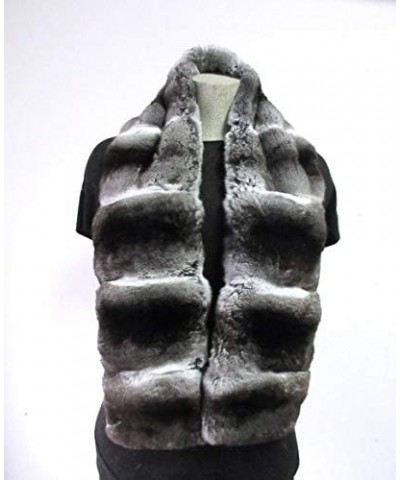 Women's New Genuine Chinchilla Fur Scarf $344.00 Scarves