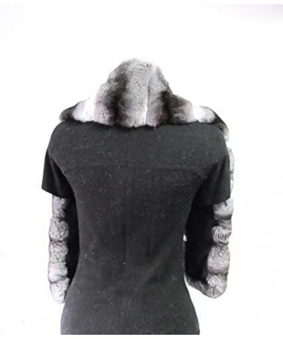 Women's New Genuine Chinchilla Fur Scarf $344.00 Scarves