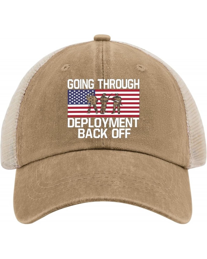 Going Through Deployment Back Off Cap Trucker Hat Women AllBlack Hat for Women Gifts for Dad Beach Hats Pigment Khaki02 $11.2...