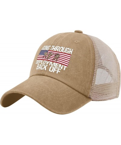 Going Through Deployment Back Off Cap Trucker Hat Women AllBlack Hat for Women Gifts for Dad Beach Hats Pigment Khaki02 $11.2...