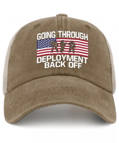 Going Through Deployment Back Off Cap Trucker Hat Women AllBlack Hat for Women Gifts for Dad Beach Hats Pigment Khaki02 $11.2...