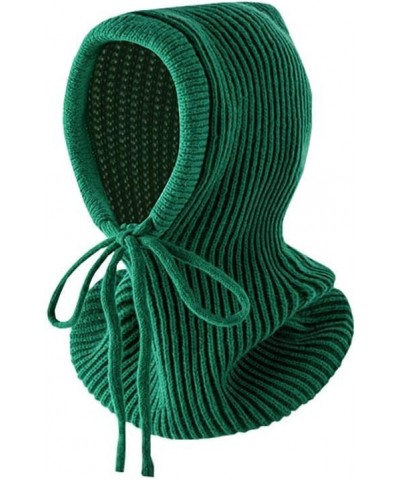 Unisex Balaclava Winter Wind-Resistant Hat Warm Face Cover Cap Neck Warmer Scarf Helmet Hood Dark Green $15.89 Balaclavas