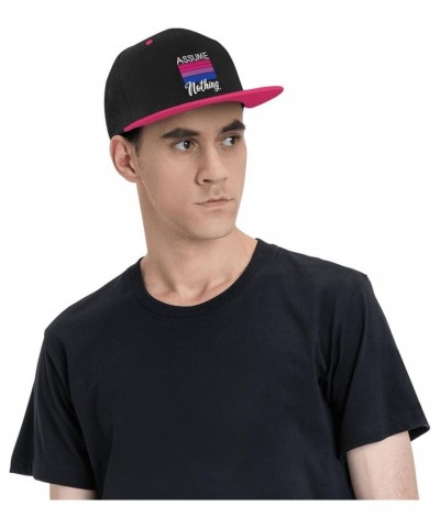 LGBT Bi Pride Gifts Assume Nothing Bisexual Flag Trucker Hat Men Baseball Cap Women Dad Hat Ball Hat Cowboy Hat Pink $9.83 Ba...