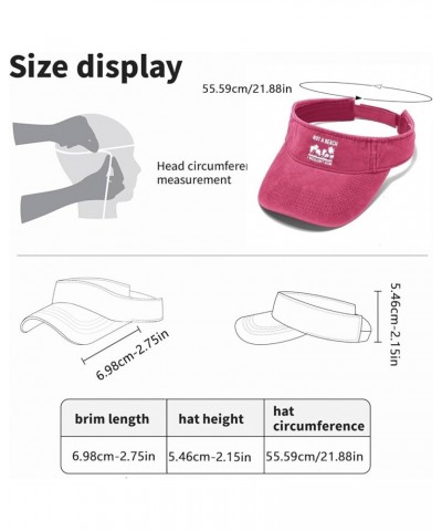 Not A Beach I Wouldn't Bum Cap Visor Hats for Women Golf Cap Reversible Sports Visor Hats Pink $10.70 Sun Hats