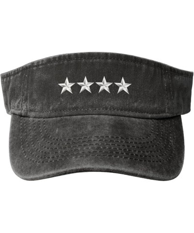 Us-O10 Insignia Sun Visor Hats for Women Men Adjustable Sports Sun Hats Cotton Golf Cap Black $11.41 Visors