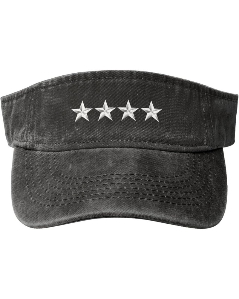 Us-O10 Insignia Sun Visor Hats for Women Men Adjustable Sports Sun Hats Cotton Golf Cap Black $11.41 Visors