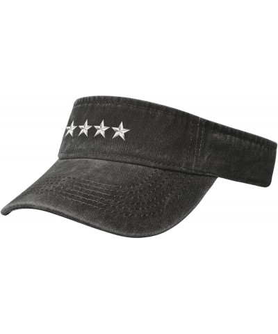 Us-O10 Insignia Sun Visor Hats for Women Men Adjustable Sports Sun Hats Cotton Golf Cap Black $11.41 Visors