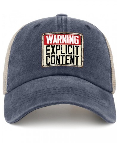 Warning Explicit Content Hat Funny Hat for Womens Mens AllBlack Cowgirl Hats Sun Hats Cowboy Hats Cowgirl Purplish Blue01 $12...