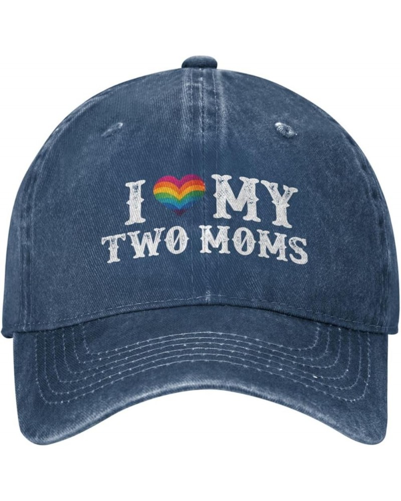 LGBT Hats I Love My Two Moms Hats & Funny Outdoor Hats & Funny Camping Hat and Birthday Mountain Hat Navy Blue $12.64 Cowboy ...