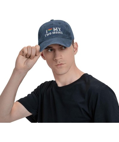 LGBT Hats I Love My Two Moms Hats & Funny Outdoor Hats & Funny Camping Hat and Birthday Mountain Hat Navy Blue $12.64 Cowboy ...