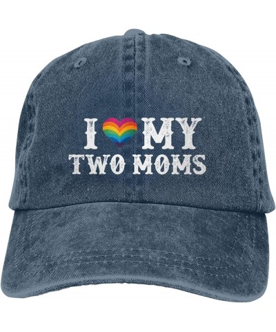 LGBT Hats I Love My Two Moms Hats & Funny Outdoor Hats & Funny Camping Hat and Birthday Mountain Hat Navy Blue $12.64 Cowboy ...