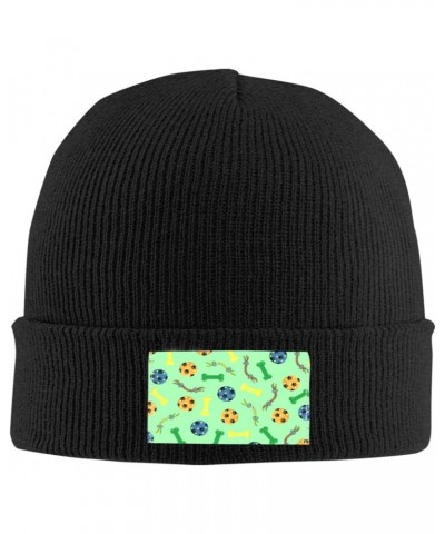 Beanie Hat for Women Men Green Dog Paws Ball Skiing Winter Warm Beanies Skull Cap $11.62 Skullies & Beanies