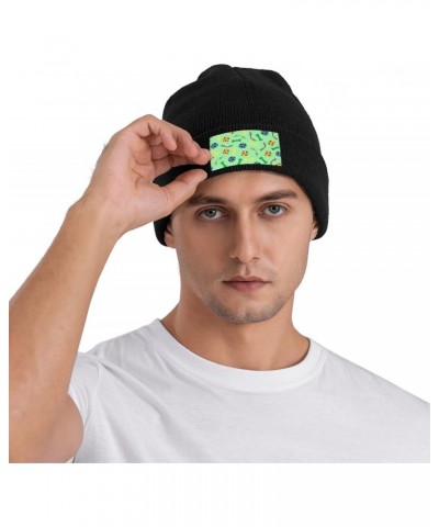 Beanie Hat for Women Men Green Dog Paws Ball Skiing Winter Warm Beanies Skull Cap $11.62 Skullies & Beanies