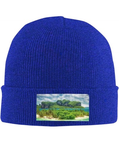 Knitted Hat Green Tropical Island Print Beanie for Women Soft Warm Beanie Cap Casual Knit Hat Men Winter Beanies Blue $11.94 ...