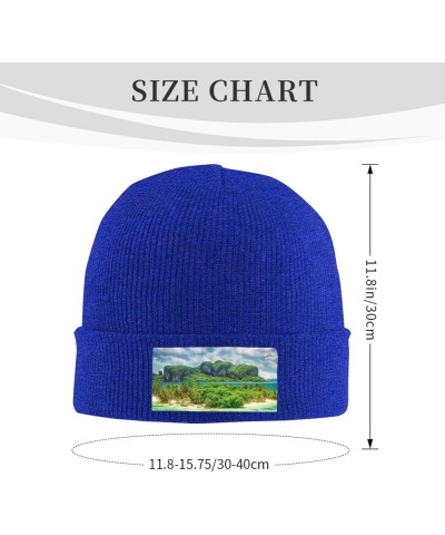 Knitted Hat Green Tropical Island Print Beanie for Women Soft Warm Beanie Cap Casual Knit Hat Men Winter Beanies Blue $11.94 ...