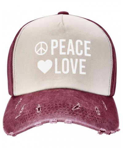 Peace Love Physical Therapy Baseball Cap Leisure Truck Driver Hat Dark Red $13.45 Baseball Caps