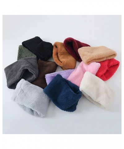 Winter Thickened Collar High Collar Neck Cover Cold Plush Neutral Warm Neck Cover Vintage Handkerchiefs Black $7.85 Scarves