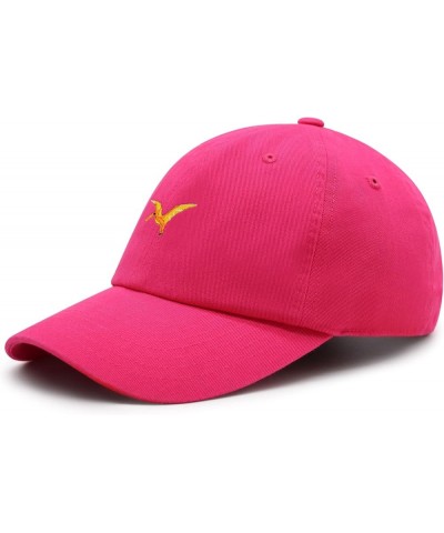 Pterodactyl Premium Dad Hat Embroidered Baseball Cap Dinosaur Hot Pink $14.49 Baseball Caps