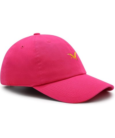 Pterodactyl Premium Dad Hat Embroidered Baseball Cap Dinosaur Hot Pink $14.49 Baseball Caps